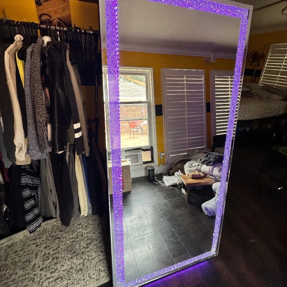 crystal light up mirror + remote